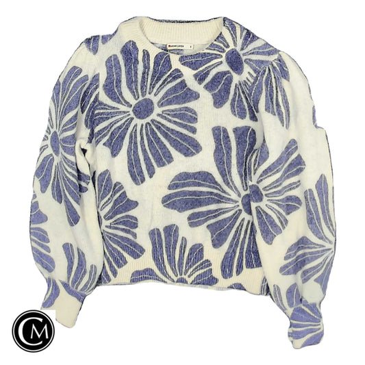 Sweater By Marine Layer In Purple & White, Size: S image 1