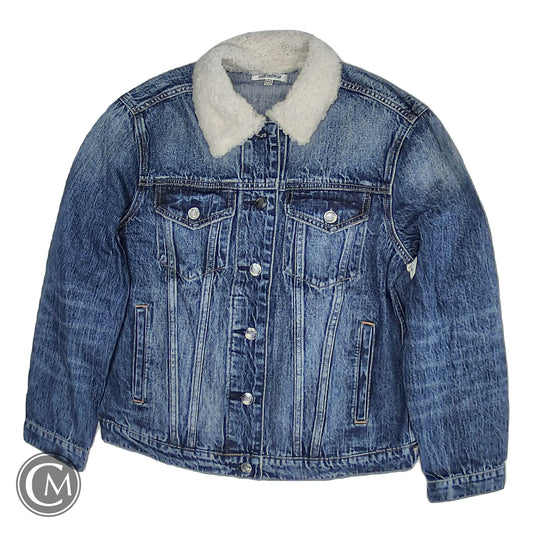 Jacket Denim By Good American In Blue & White, Size: 0 image 1