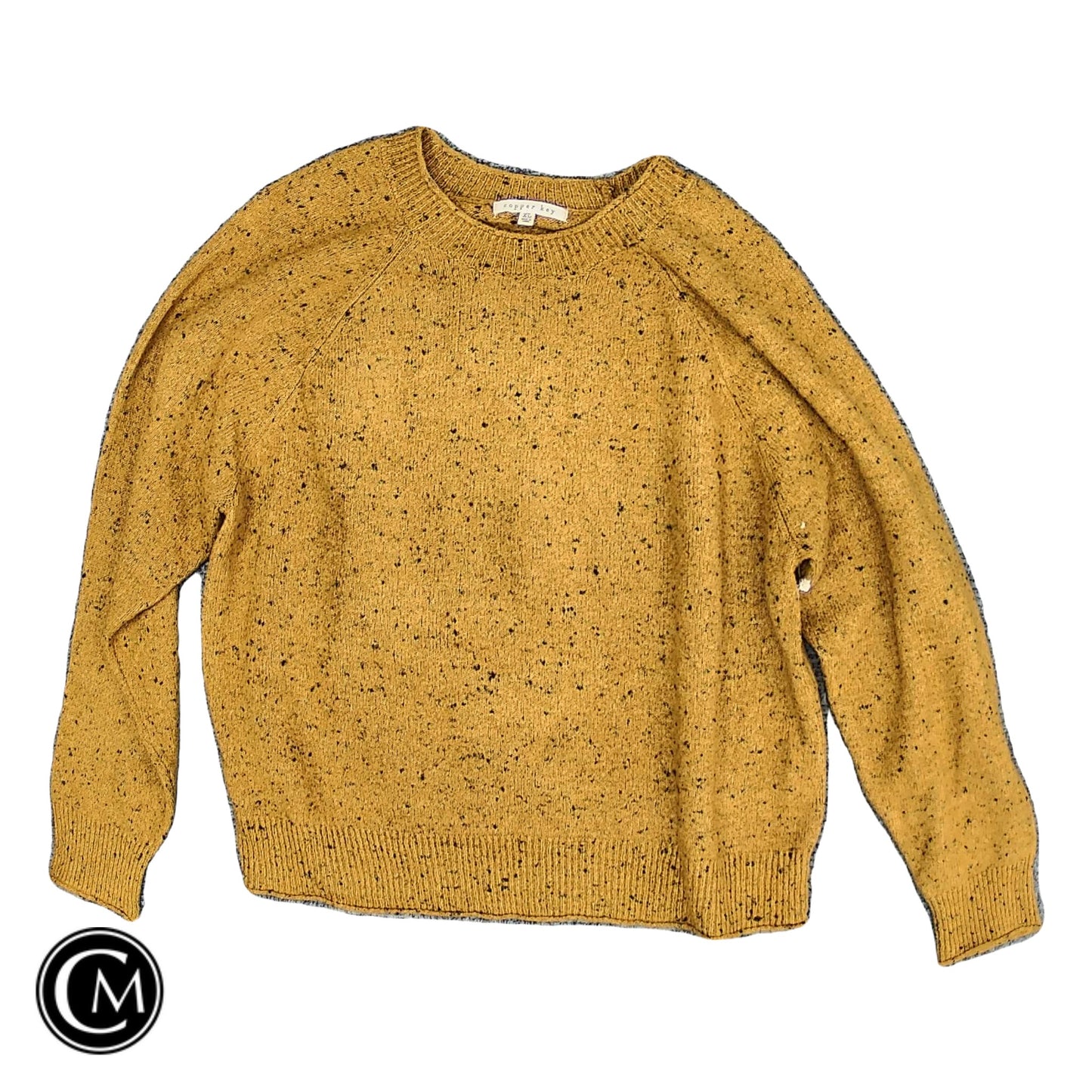 Sweater By Copper Key In Brown & Yellow, Size: Xl image 1