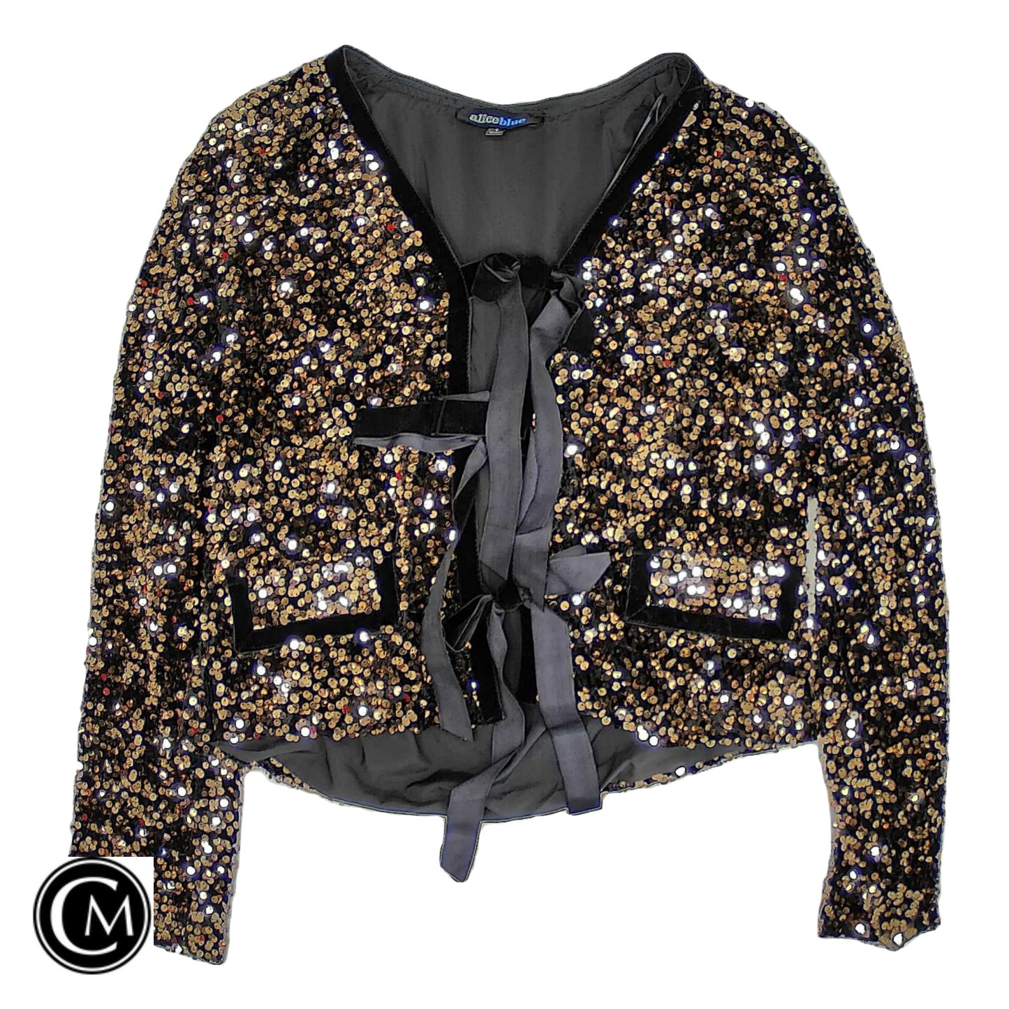 Blazer By Alice Blue In Black & Gold, Size: L image 1