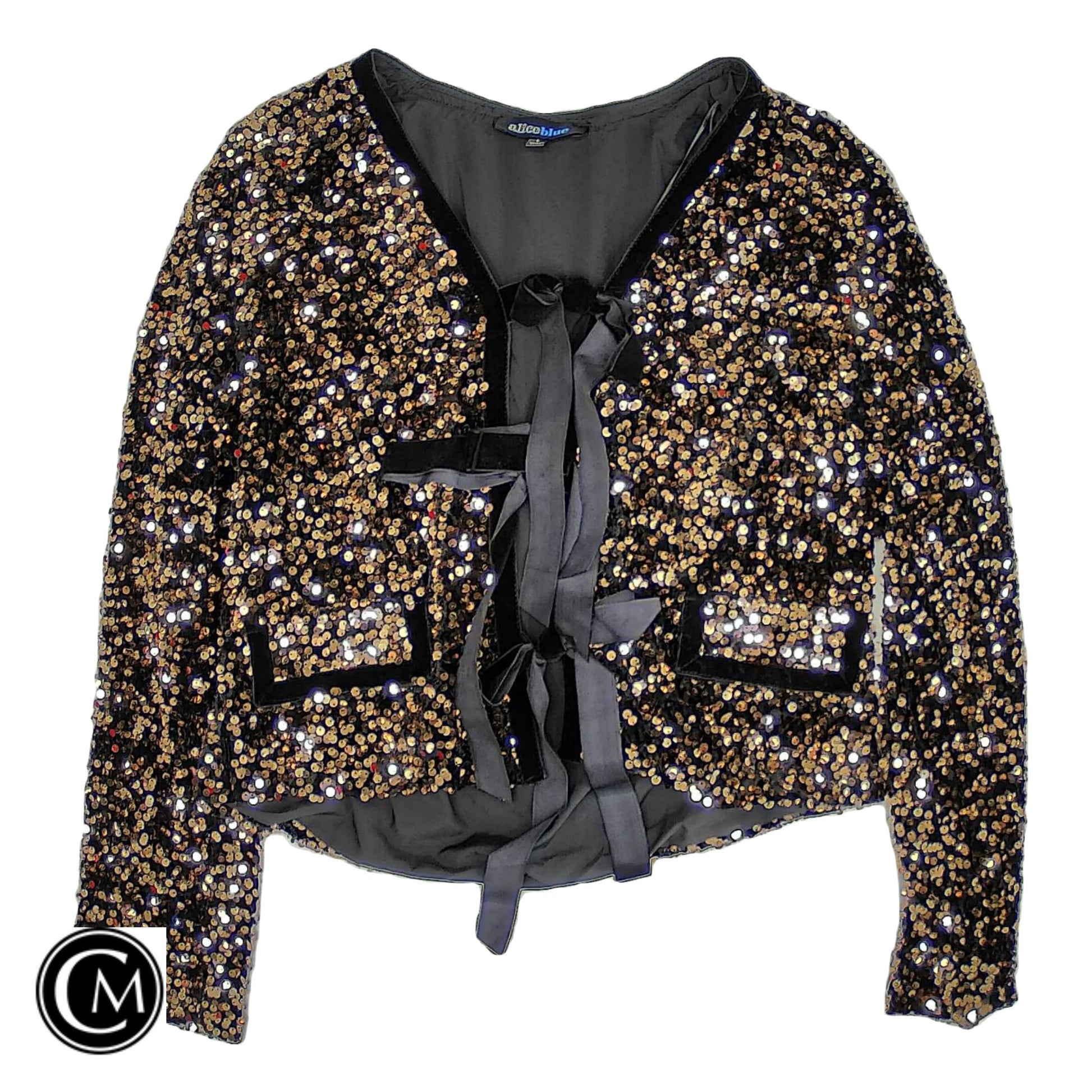 Blazer By Alice Blue In Black & Gold, Size: L image 1
