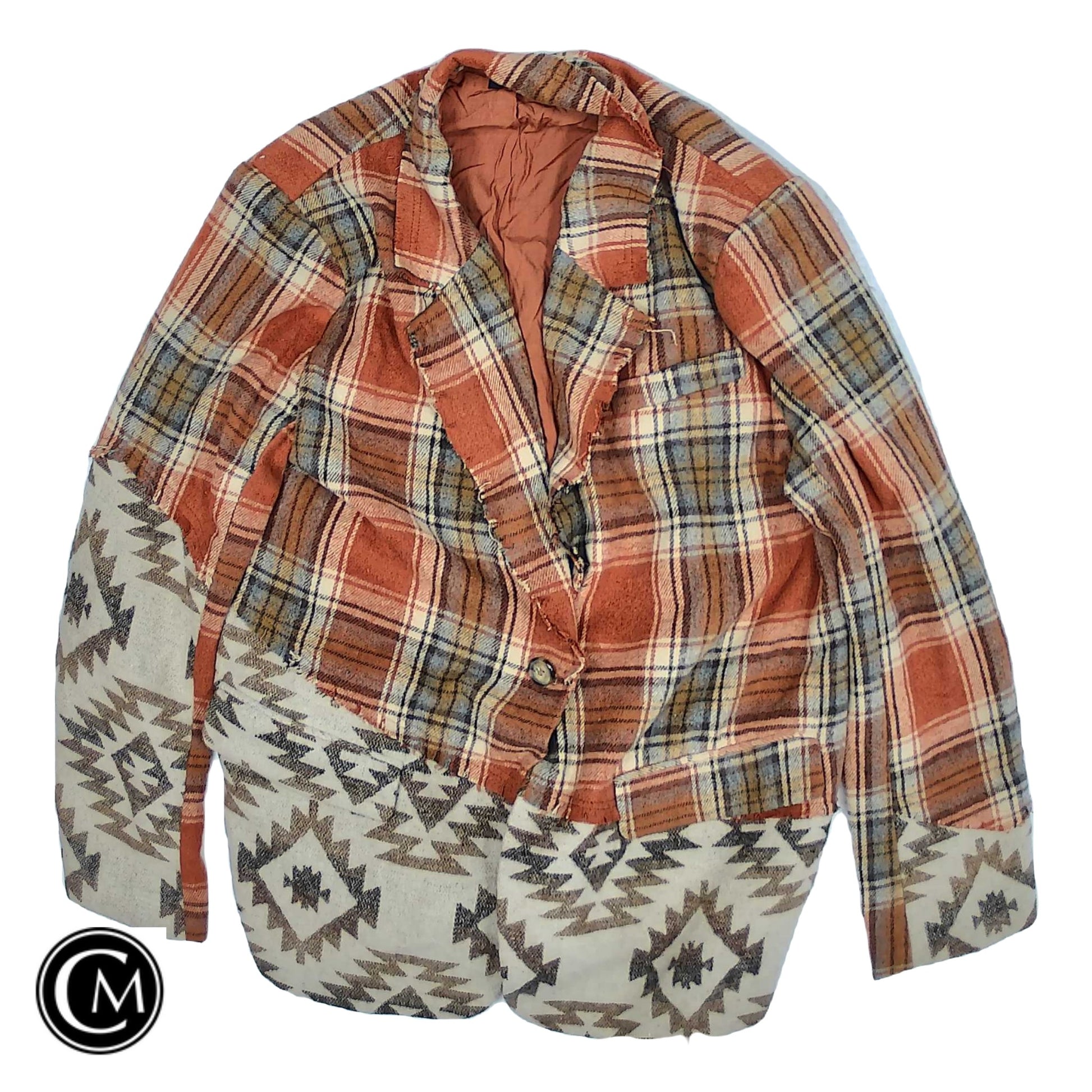 Blazer By Miss Me In Brown & Orange, Size: Xl image 1
