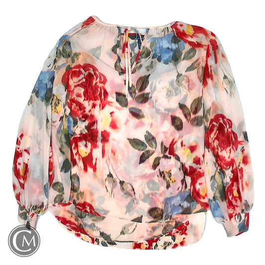 Blouse Ls By White House Black Market In Floral Print, Size: L image 1