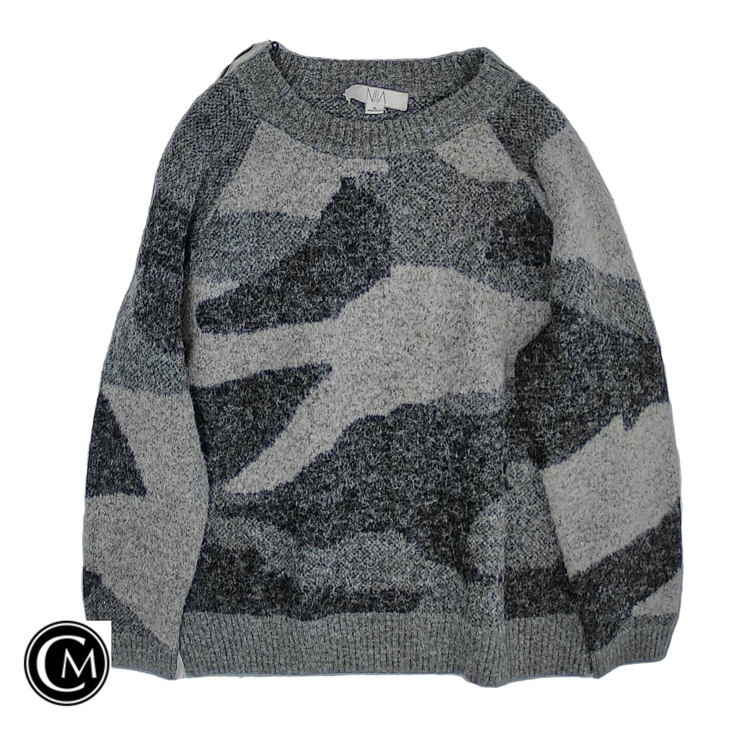 Sweater By Cmc In Black & Grey, Size: Xl image 1