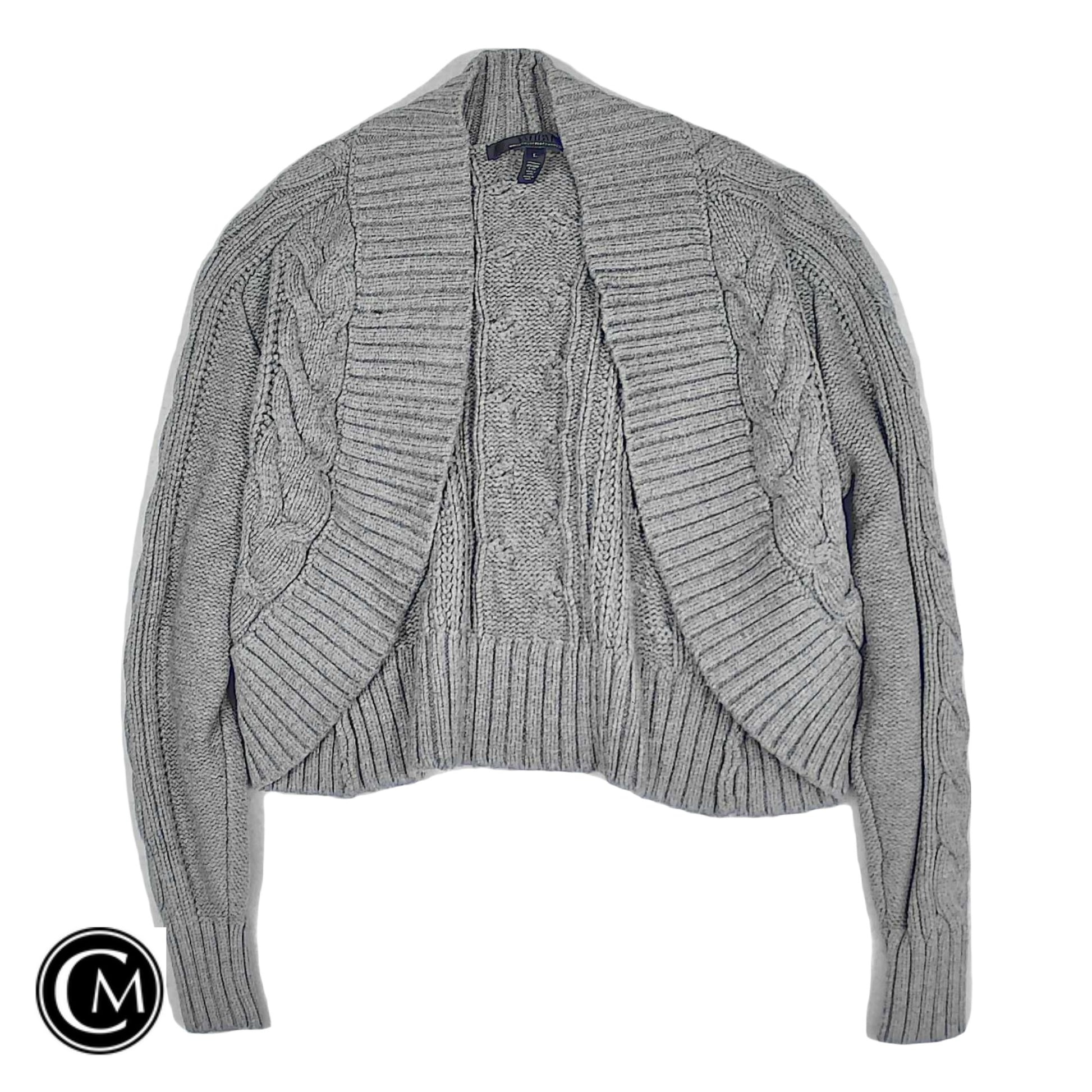 Sweater Cardigan By White House Black Market In Grey, Size: L image 1