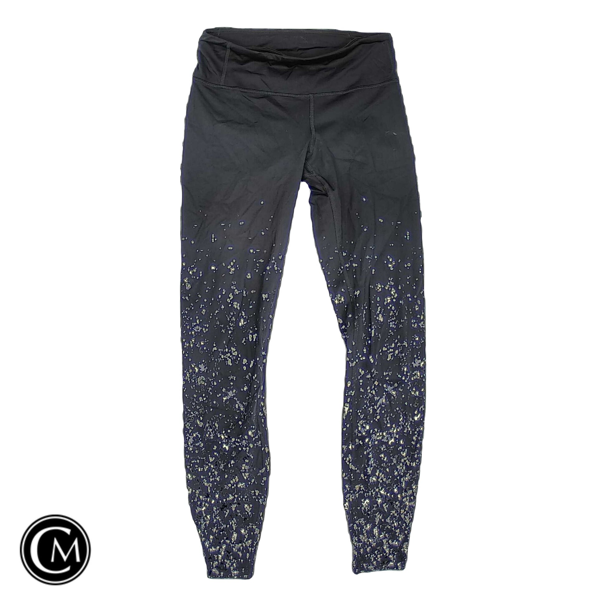 Athletic Leggings By Lululemon In Black & Silver, Size: 6 image 1