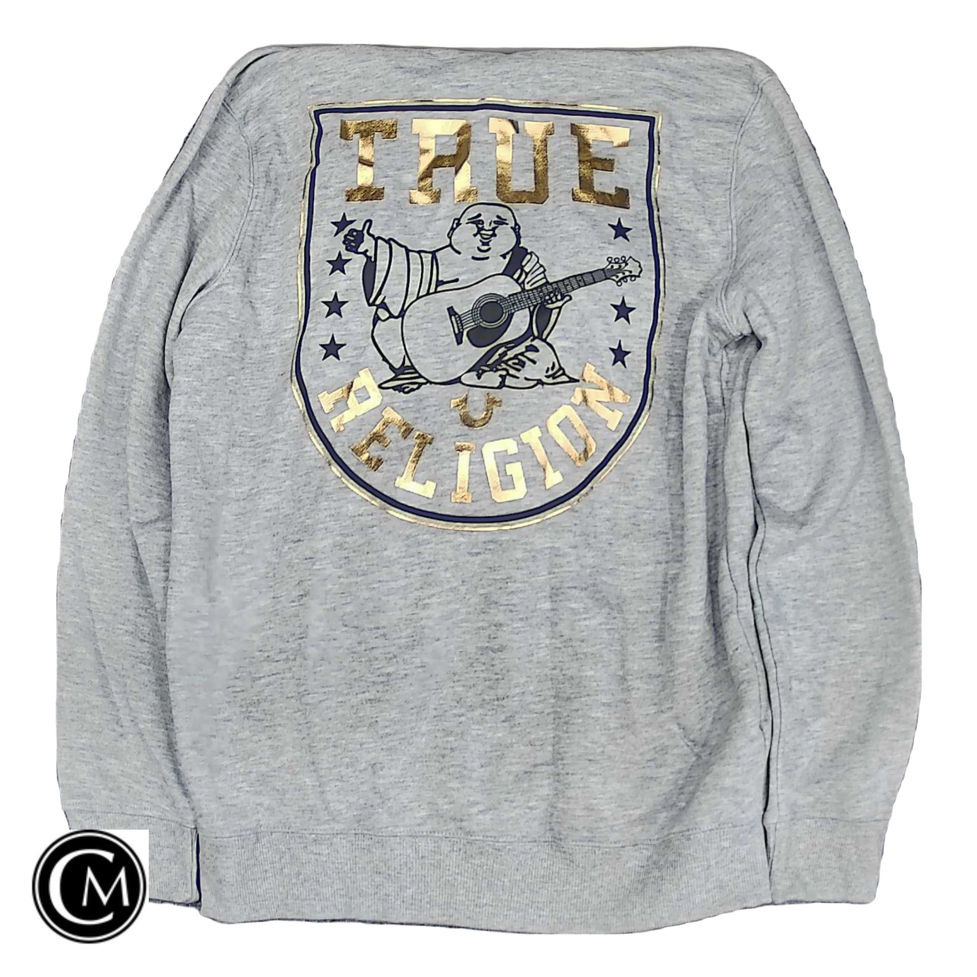 Sweatshirt Hoodie By True Religion In Grey, Size: S image 2