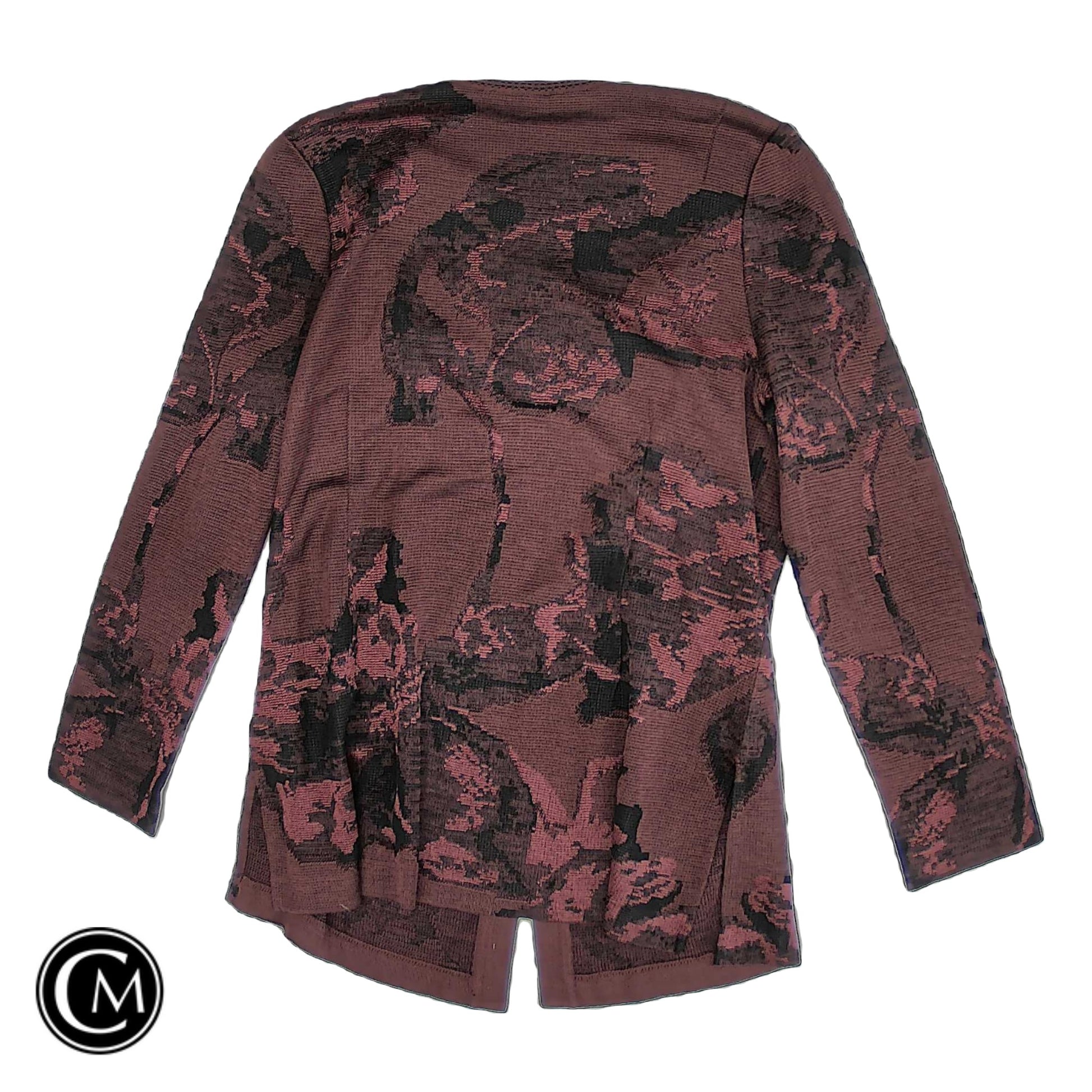 Cardigan By Ming Wang In Maroon, Size: S image 2