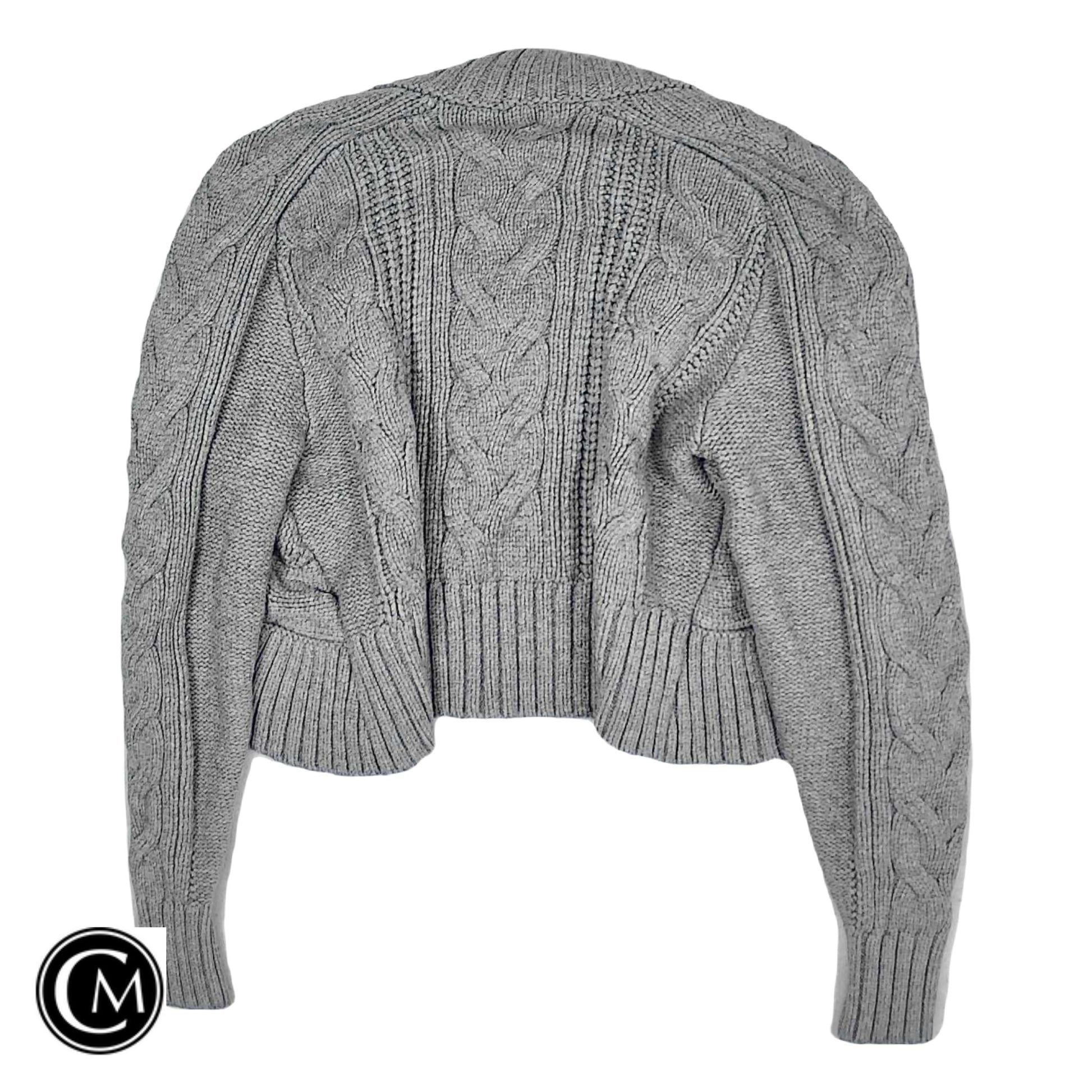 Sweater Cardigan By White House Black Market In Grey, Size: L image 2
