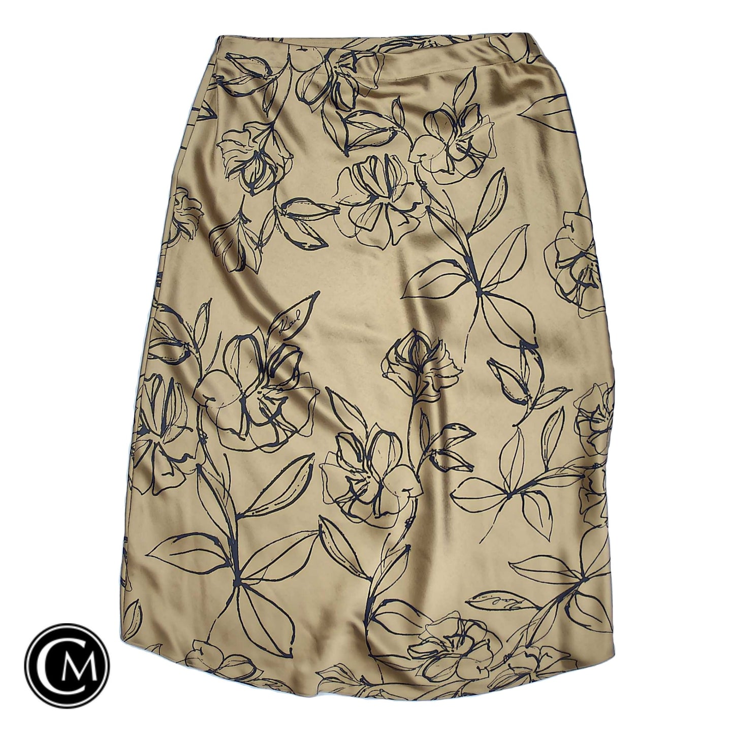 Skirt Midi By Karl Lagerfeld In Black & Tan, Size: 16 image 2