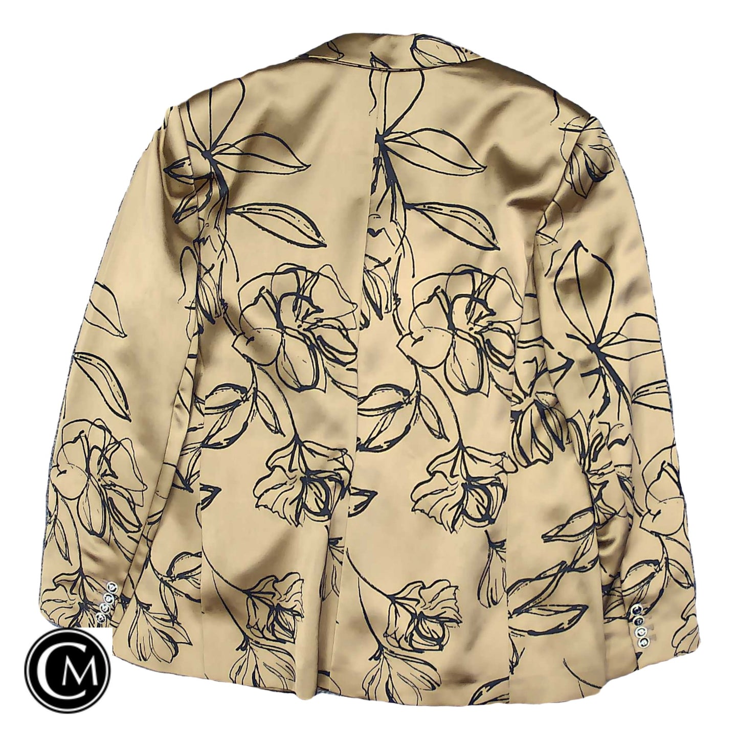Blazer By Karl Lagerfeld In Black & Tan, Size: 16 image 2