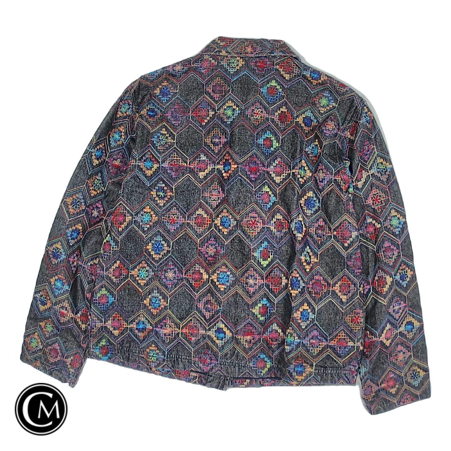 Jacket Denim By Chicos In Multi, Size: S image 2