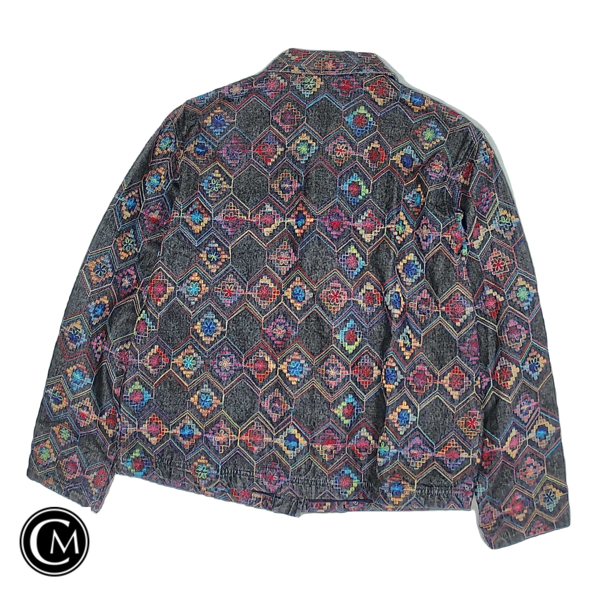 Jacket Denim By Chicos In Multi, Size: S image 2