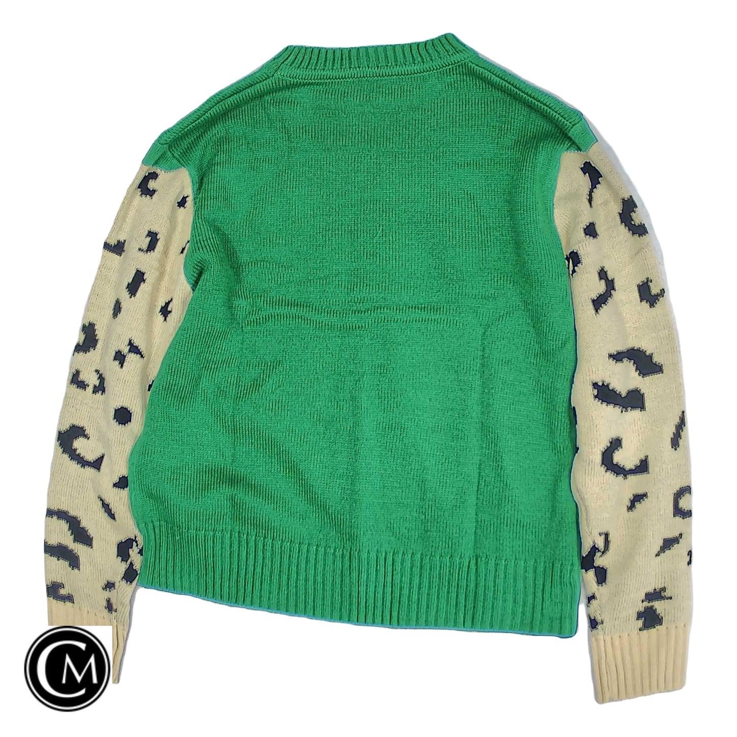 Sweater By Clothes Mentor In Green & Tan, Size: L image 2