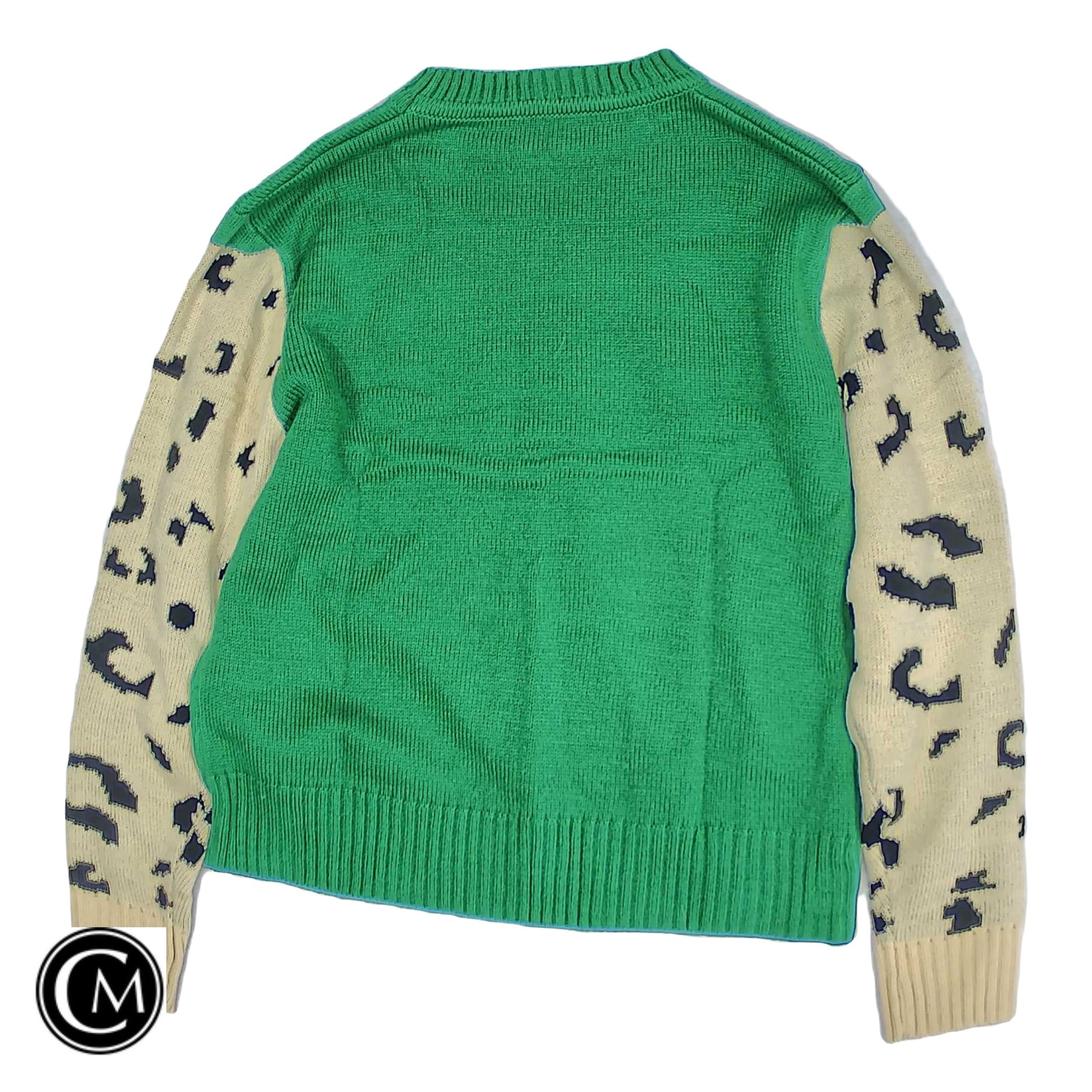 Sweater By Clothes Mentor In Green & Tan, Size: L image 2