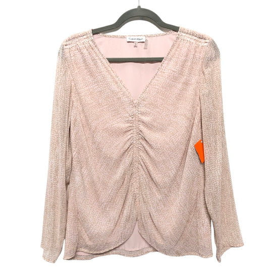 Blouse Long Sleeve By Calvin Klein  Size: S